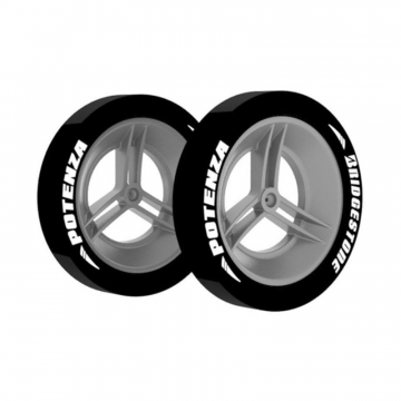 Формула Колёса для кровати (2 шт) толщина 78 (Чёрный/Серый)