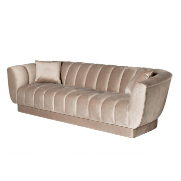 ZW-81103 GRE Диван трехместный велюр серый 243*95*74см