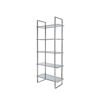 47ED-00400 Стеллаж прозр.стекло/хром