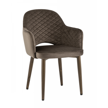 Стул Венера диамант NEW, велюр коричневый (ножки дерево) NP