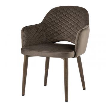 Стул Венера диамант NEW, велюр коричневый (ножки дерево) NP