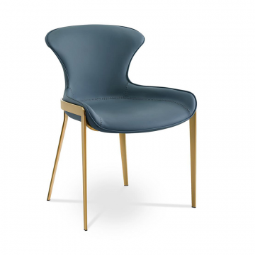 Стул Hillary, серо-голубой/золото