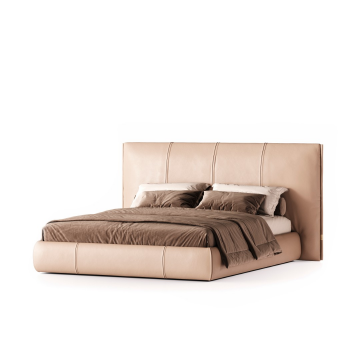 Кровать ХОУМИ, Кожа кат. 1, 2000x2000, с подъемным механизмом