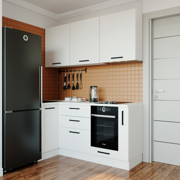 Кухонный гарнитур Жемчуг 1800х1000мм угловой