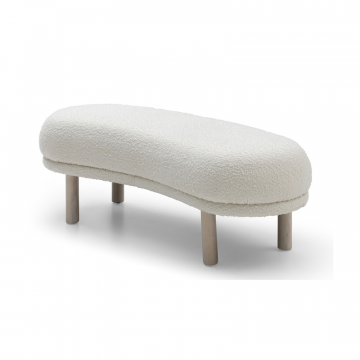 Банкетка Serafina, белый тедди