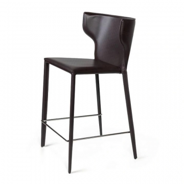 Стул полубарный Austin, кожа коричневый