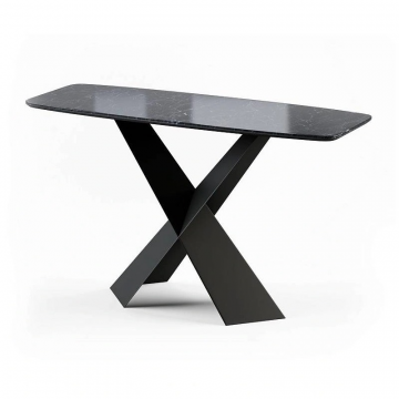 Стол Tyler 130 керамика глянцевая, черная
