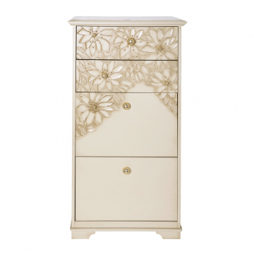 Комод Терра-4 (с 4-мя ящиками) Айвори Мраморное Золото