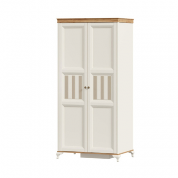 Вилладжио Шкаф двухстворчатый (Алебастр/Дуб Золотой)