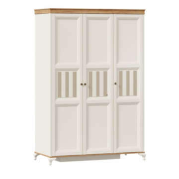 Вилладжио Шкаф трехстворчатый (Алебастр/Дуб Золотой)