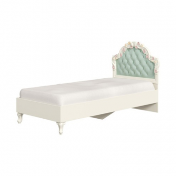 Луиза Кровать односпальная 900 (Алебастр/Мятный)