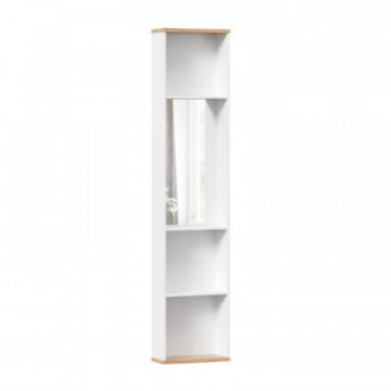 Урбан Стеллаж с зеркалом (Белый/Дуб Золотой)