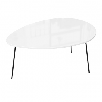 Стол журнальный тип 3 высокий (Белый глянец)