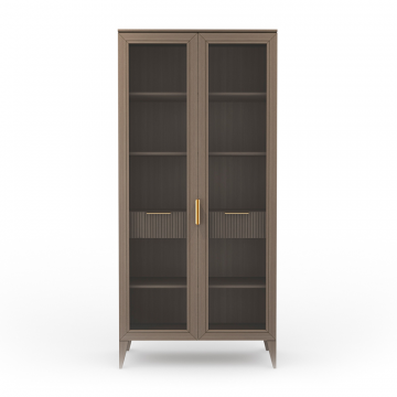 Витрина LINE 2х дверная и 2 ящика, Шпон