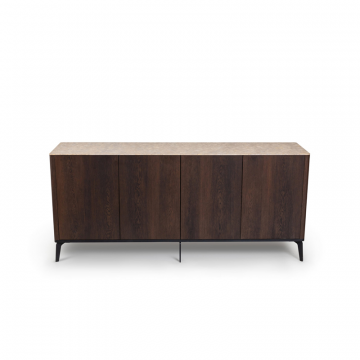 Буфет цвет корпуса дуб темно коричневый, цвет топа желтый песок, (Габариты: 1780 x 430 x 810 mm)