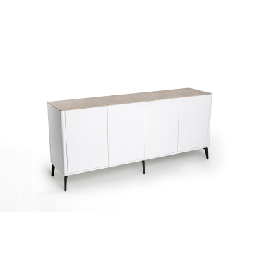 Буфет цвет корпуса белоснежный soft touch, цвет топа желтый песок, (Габариты: 1780 x 430 x 810 mm)