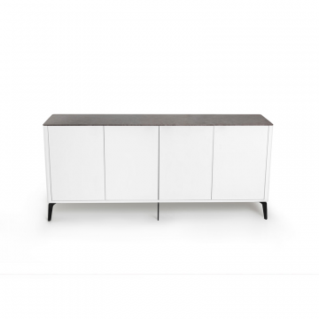 Буфет цвет корпуса белоснежный soft touch, цвет топа коричневый песок, (Габариты: 1780 x 430 x 810 mm)