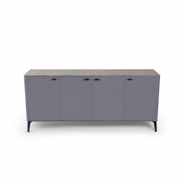 Буфет цвет корпуса темно-серый soft touch, цвет топа коричневый песок, (Габариты: 1780 x 430 x 810 mm)