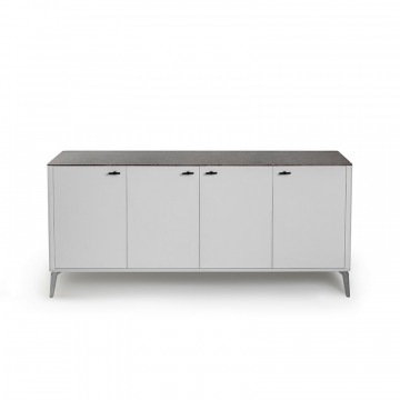 Буфет цвет корпуса светло-серый soft touch, цвет топа коричневый песок, (Габариты: 1780 x 430 x 810 mm)