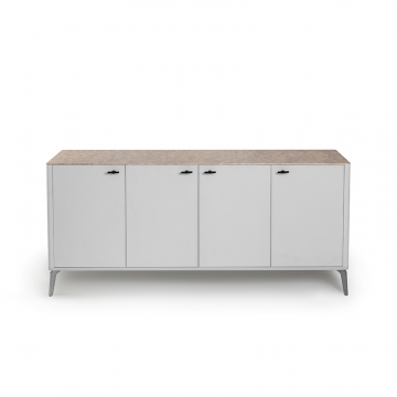 Буфет цвет корпуса светло-серый soft touch, цвет топа желтый песок, (Габариты: 1780 x 430 x 810 mm)