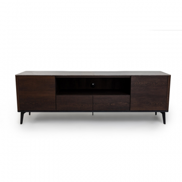 Тумба TV №1 цвет корпуса дуб темно коричневый, цвет топа коричневый песок, (Габариты: 1800 x 430 x 610 mm)