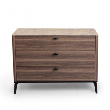 Комод 3 ящика цвет корпуса дуб серый, цвет топа желтый песок, (Габариты: 1100 х 430 х 810 mm)