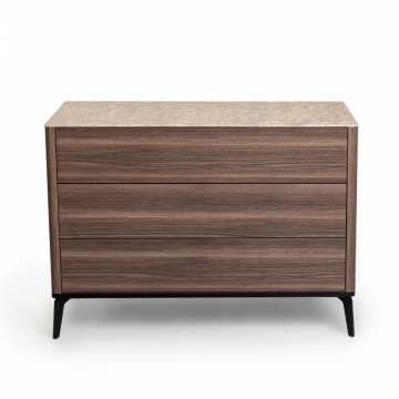 Комод 3 ящика цвет корпуса дуб серый, цвет топа желтый песок, (Габариты: 1100 х 430 х 810 mm)