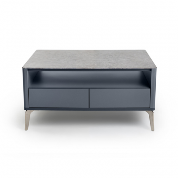 Журнальный стол цвет корпуса темно-серый soft touch, цвет топа коричневый песок, (Габариты: 950 x 700 x 490 mm)