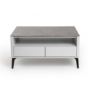 Журнальный стол цвет корпуса светло-серый soft touch, цвет топа коричневый песок, (Габариты: 950 x 700 x 490 mm)