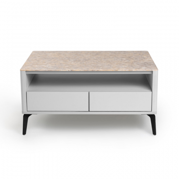 Журнальный стол цвет корпуса светло-серый soft touch, цвет топа желтый песок, (Габариты: 950 x 700 x 490 mm)