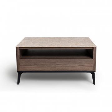 Журнальный стол цвет корпуса дуб серый, цвет топа желтый песок, (Габариты: 950 x 700 x 490 mm)