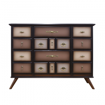 Комод Пандора 2 Орех(Д), цвет фасада Шоколад