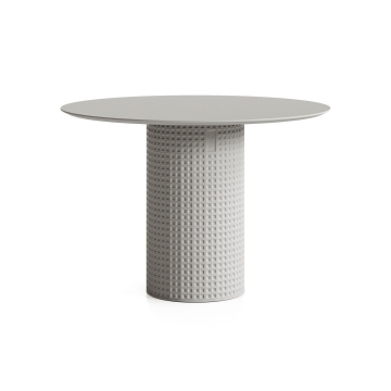 Обеденный стол Клинкер Рельеф, К-25, D=100, Эмаль, Основание глянцевое