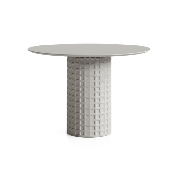 Обеденный стол Клинкер Рельеф, К-50, D=127, Эмаль, Основание глянцевое