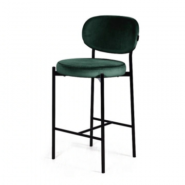 Стул полубарный Mason, бархат зеленый 19