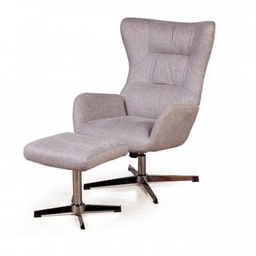 Кресло качалка с оттоманкой ANDREA, серый