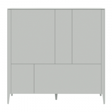 Шкаф Type 3 двери 2 ящика высота 135 см (светло-серый)