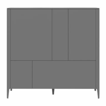 Шкаф Type 3 двери 2 ящика высота 135 см (серый)