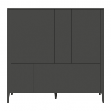 Шкаф Type 3 двери 2 ящика высота 135 см (темно-серый)