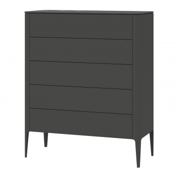 Комод Type 5 ящиков ширина 100 см (темно-серый)