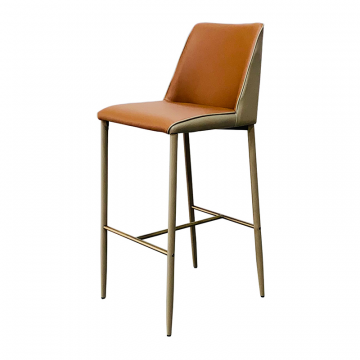 163YH-16995 Стул барный экокожа терракота/бежевый  55*44*103см