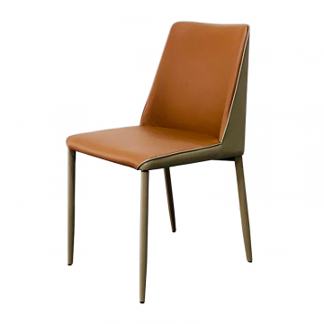163YH-06995 Стул обеденный экокожа терракота/бежевый