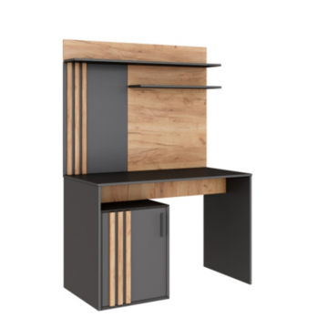 Неаполь Стол письменный Черный/Дуб Золотой