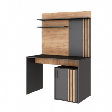 Неаполь Стол письменный Черный/Дуб Золотой