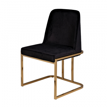GY-83650 Стул велюр черный/золото 54*56*89см