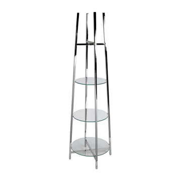 47ED-00500 Стеллаж прозр.стекло/хром