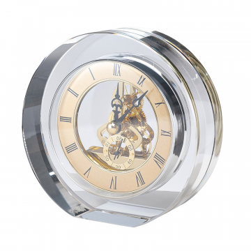 C81072 Часы настольные круглые, 12*5.3*12 см. цвет золото