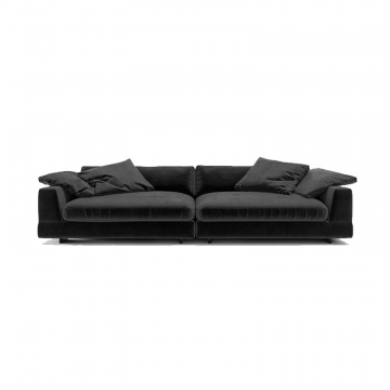 Диван AMUR прямой четырехместный графитовый