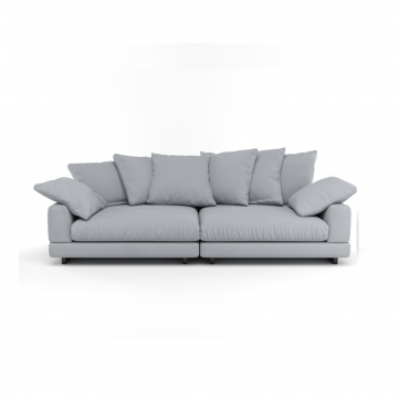Диван AMUR PUFFY прямой трехместный светло-серый