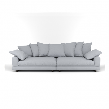 Диван AMUR PUFFY прямой четырехместный светло-серый